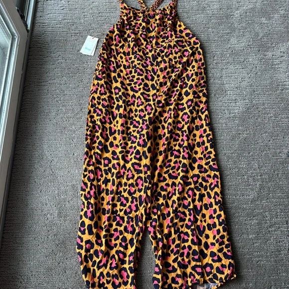 Maaji Bright Leopard Print Jumpsuit Beach Cover Up